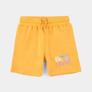 Infant Girls Cotton Terry Short BE HAPPY-Citrus