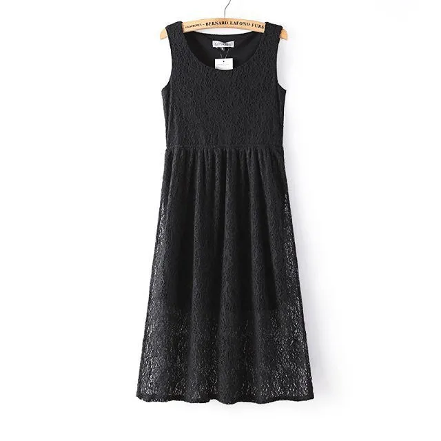 Irregular Lace Dress Boho Hippie Style Asymmetrical Embroidery Sheer Long Dresses Double Layered Ruffled Trimming Low No Lining