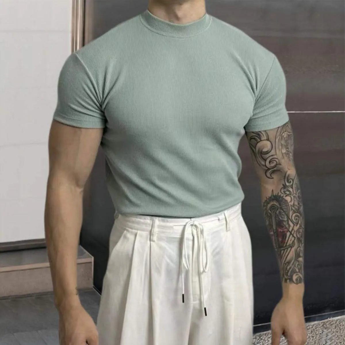 Ivan | Men’s Fitted Ribbed Knit Top