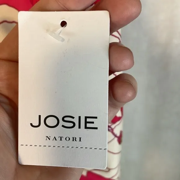 Josie Natori NWT Solstice Pink Poppy Cropped Bike Shorts Size XS Pockets
