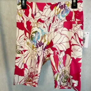 Josie Natori NWT Solstice Pink Poppy Cropped Bike Shorts Size XS Pockets
