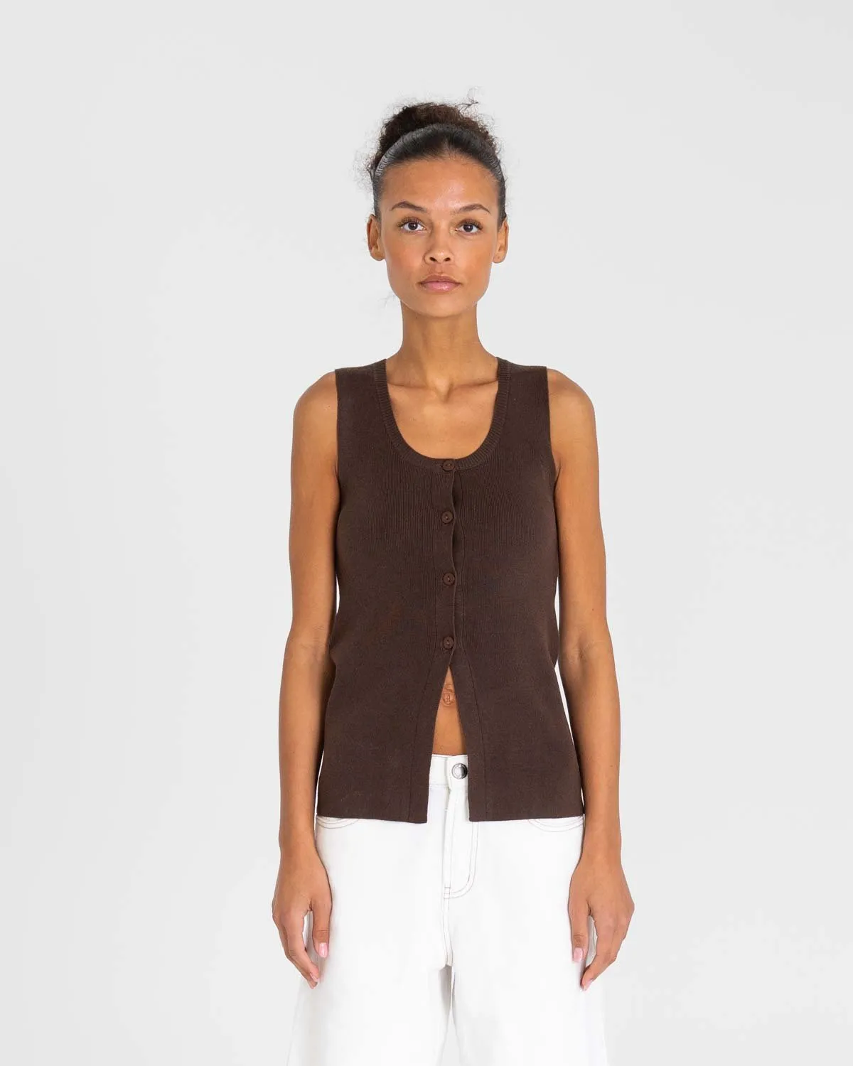 Knit Top Brown