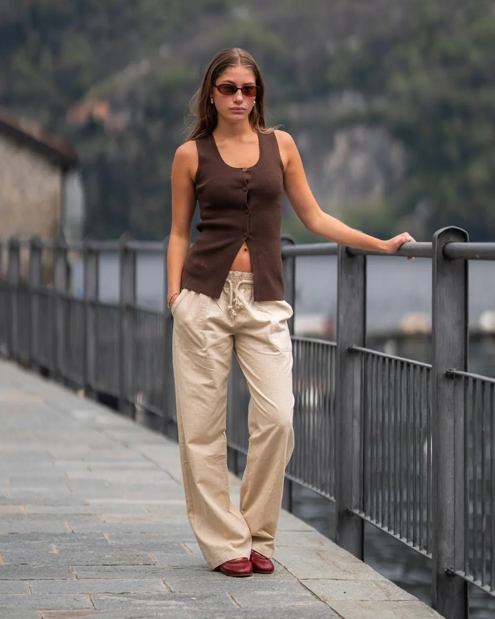 Knit Top Brown