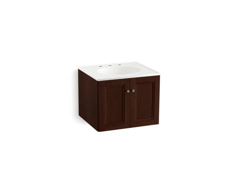 KOHLER K-99513-1WA Damask 24" wall-hung bathroom vanity cabinet with 2 doors