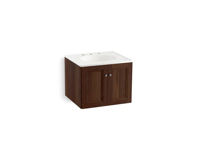 KOHLER K-99513-1WA Damask 24" wall-hung bathroom vanity cabinet with 2 doors