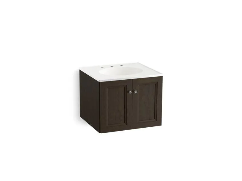 KOHLER K-99513-1WA Damask 24" wall-hung bathroom vanity cabinet with 2 doors