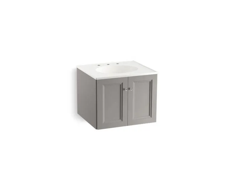 KOHLER K-99513-1WA Damask 24" wall-hung bathroom vanity cabinet with 2 doors