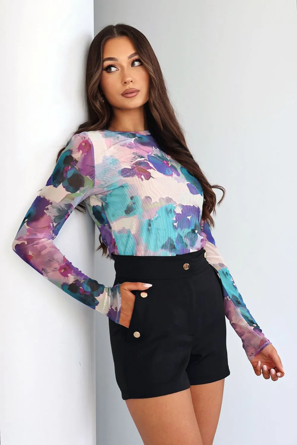 LaBalancia tulle blouse with long sleeves