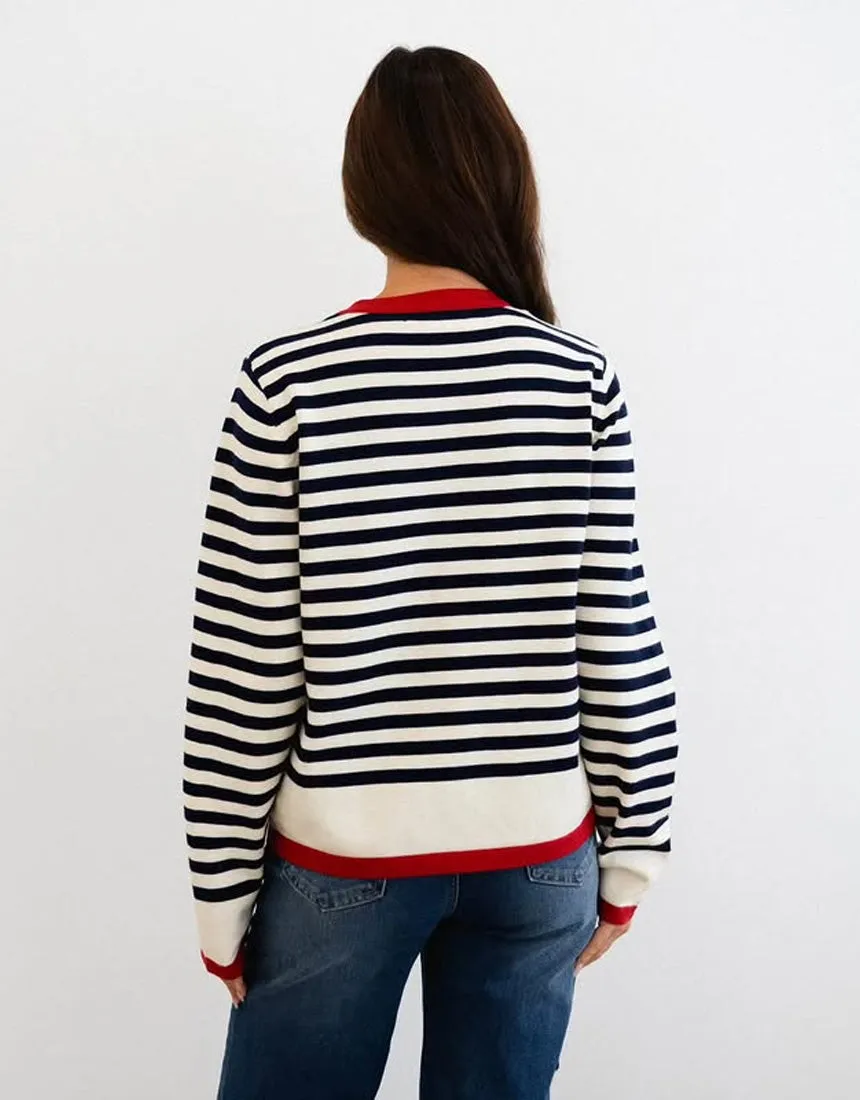 Label of Love French Stripe Cardi