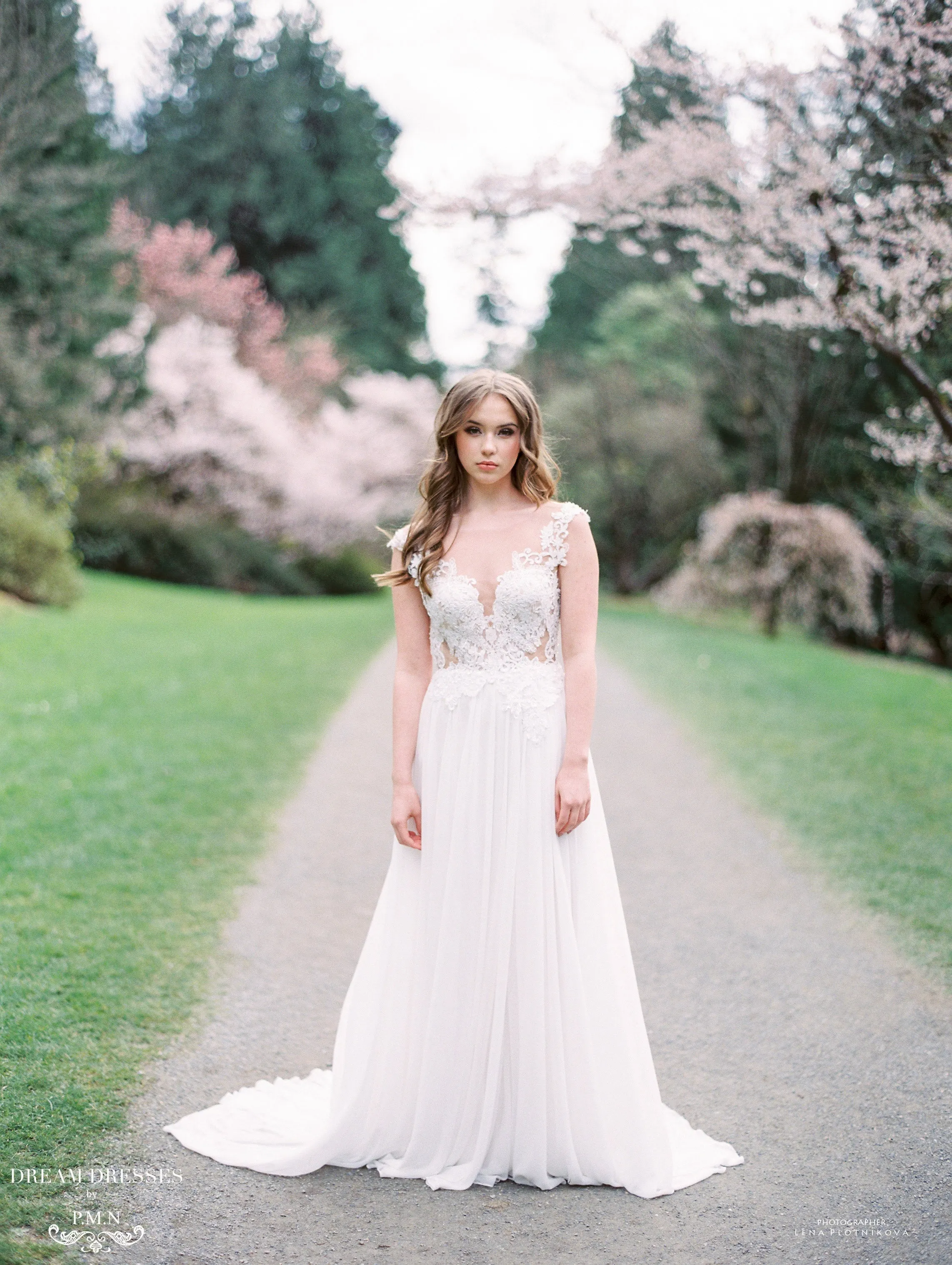 Lace and Chiffon Wedding Dress (#INAYA)
