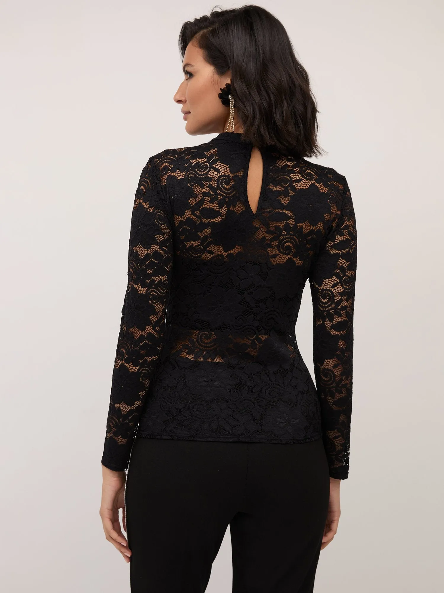 Lace Mock-Neck Top