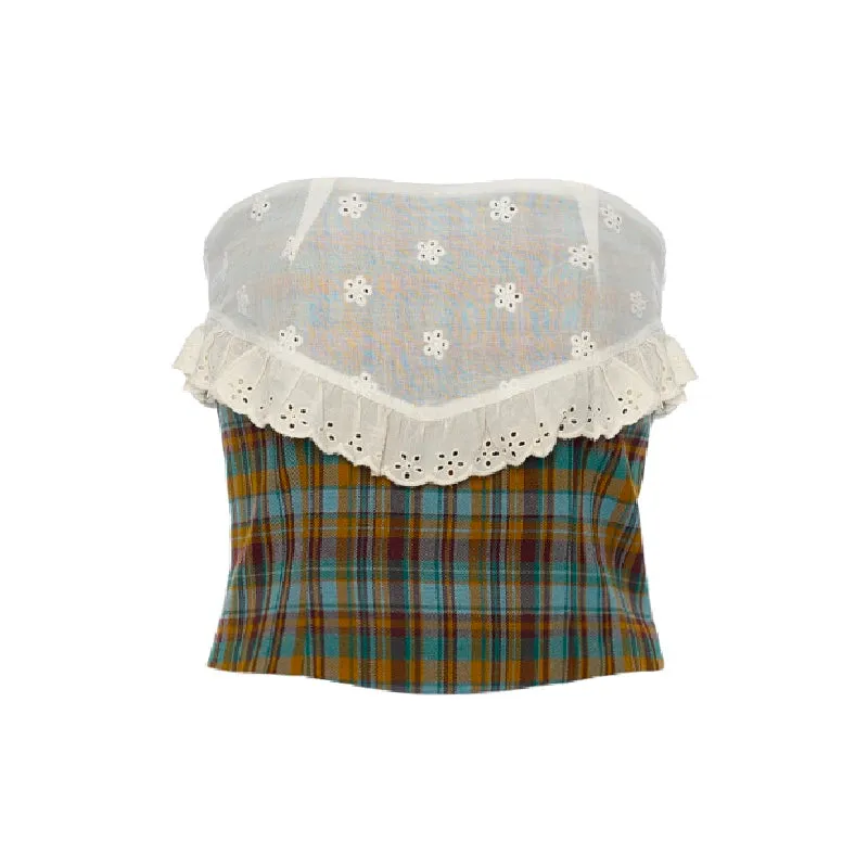 Lace Trim Bandeau Top