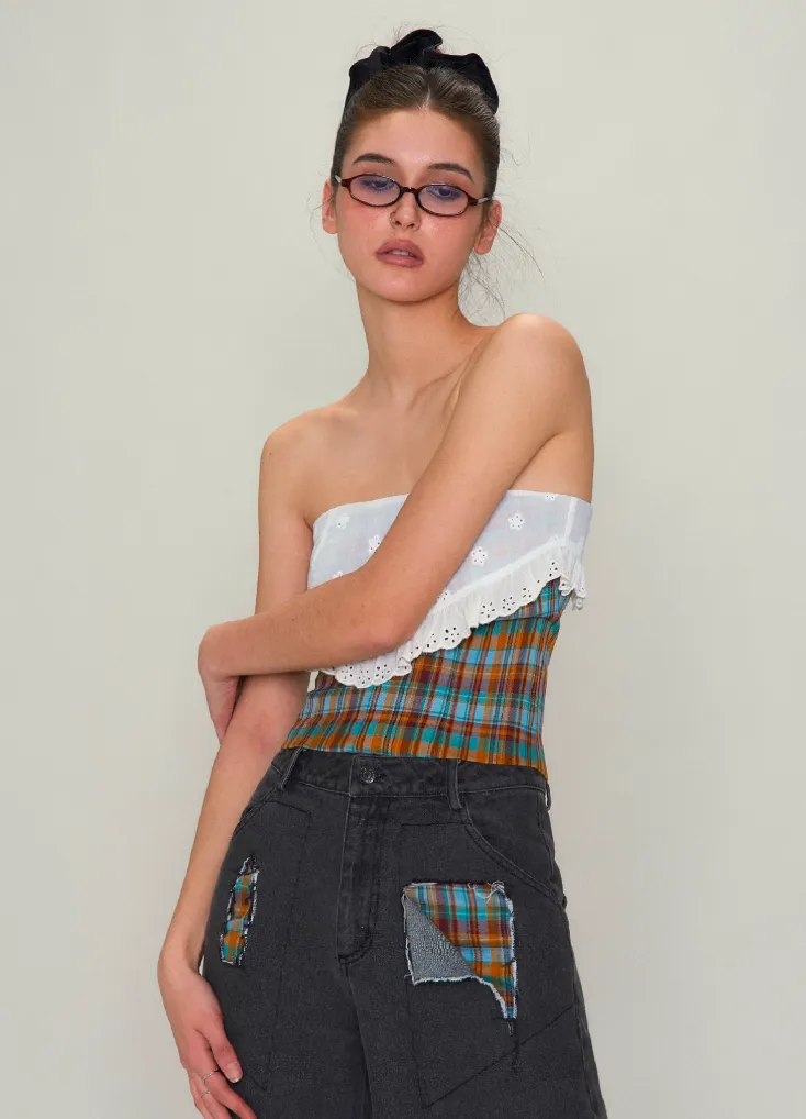 Lace Trim Bandeau Top