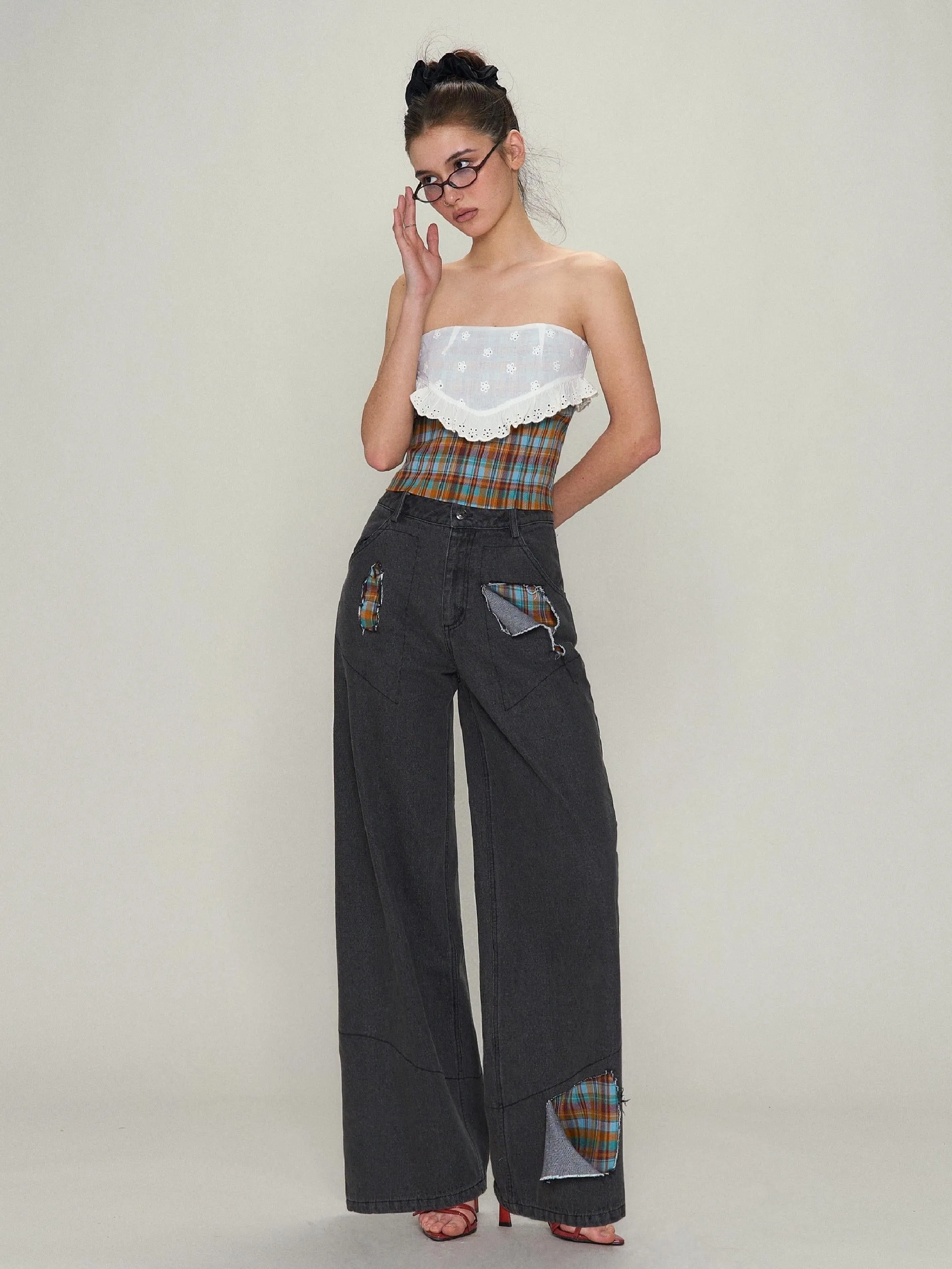Lace Trim Bandeau Top