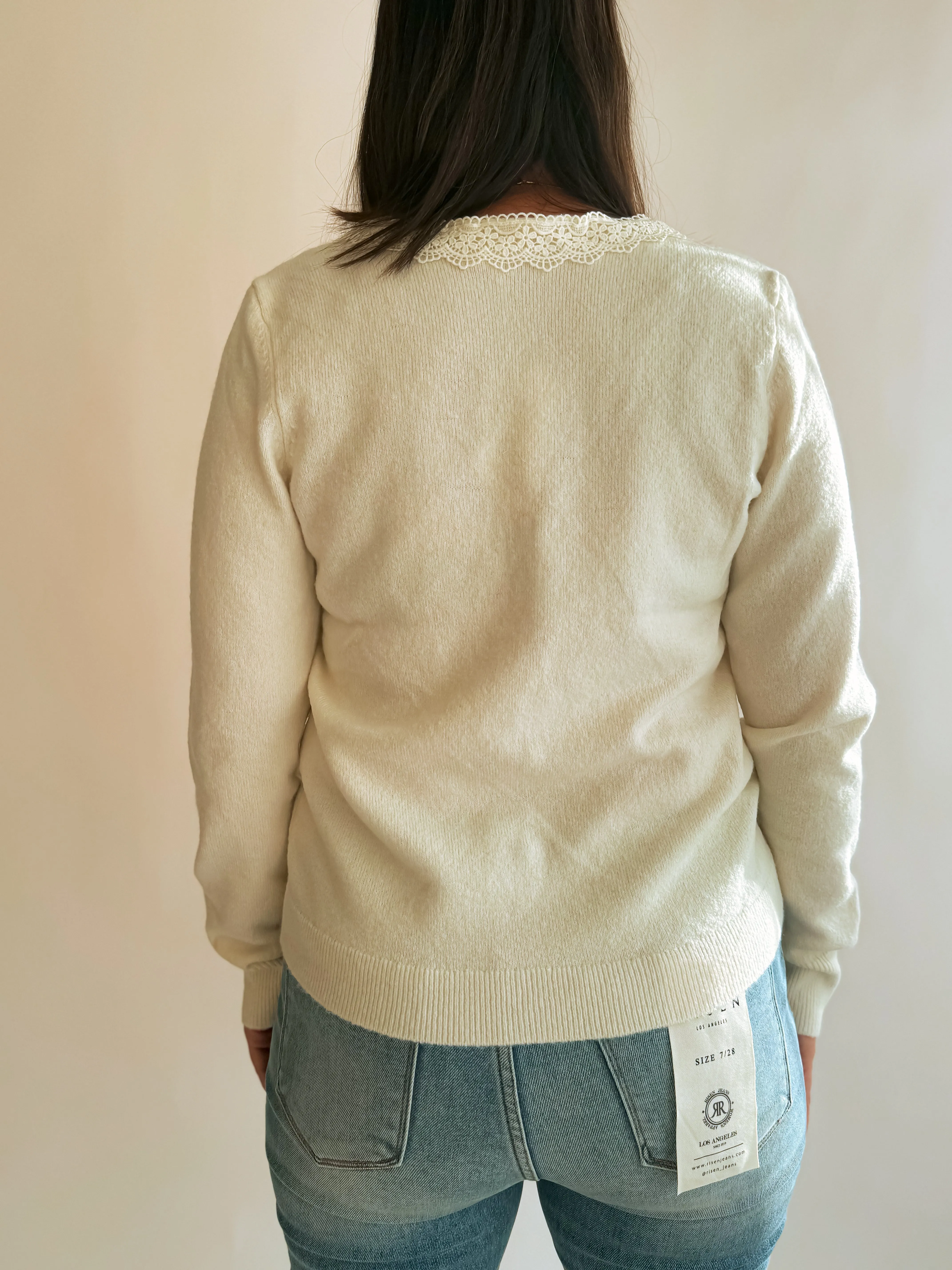 Lace V-Neck Sweater