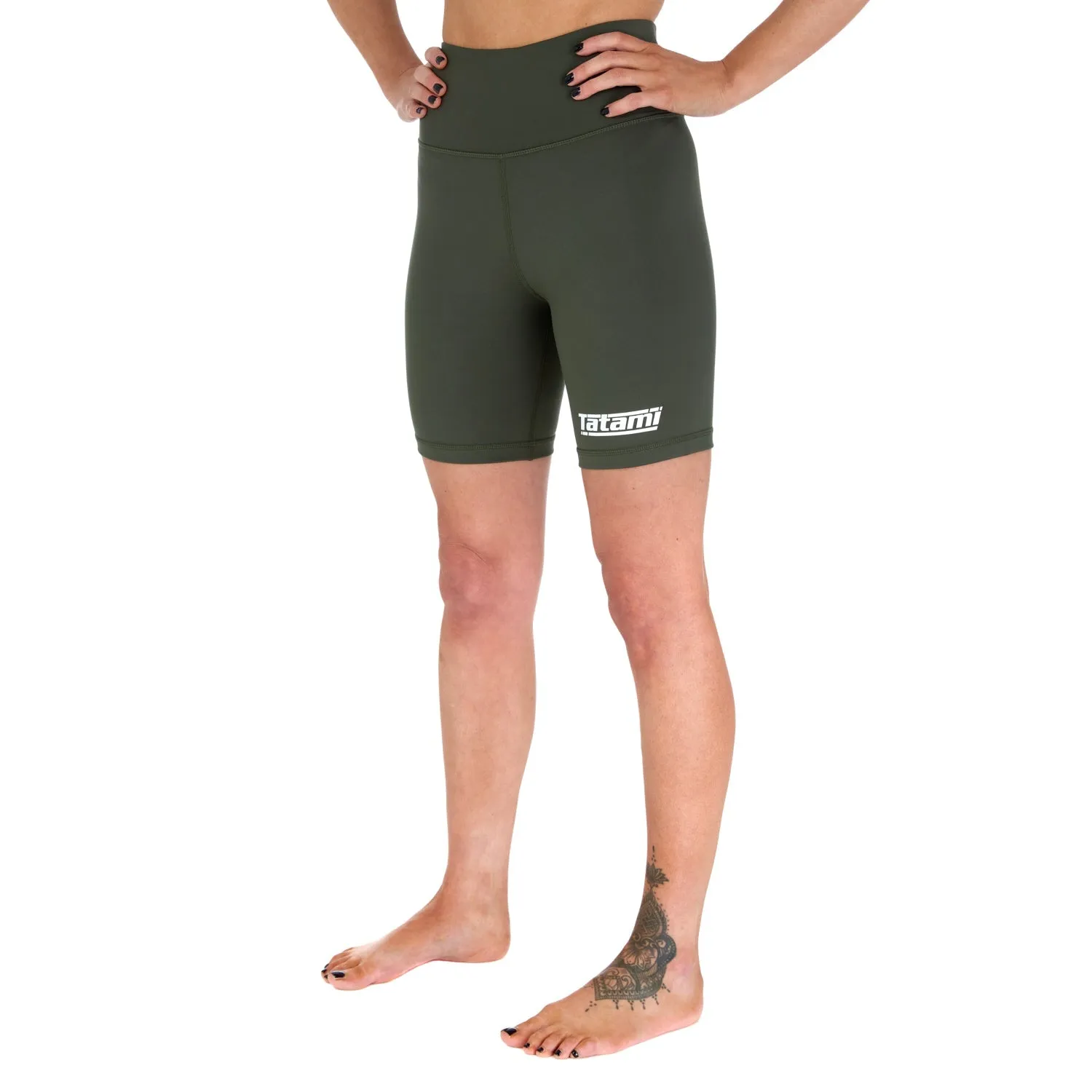Ladies Agile Longline Shorts - Khaki