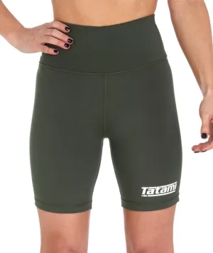 Ladies Agile Longline Shorts - Khaki