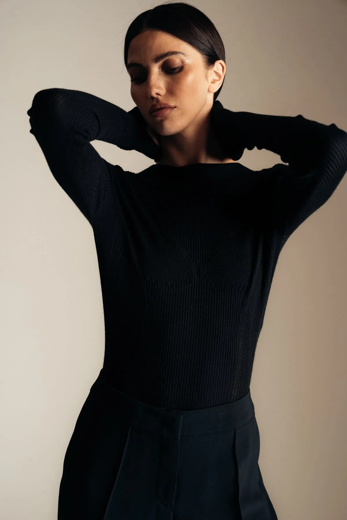 LANVIN | ROUND NECK LONG SLEEVE TOP