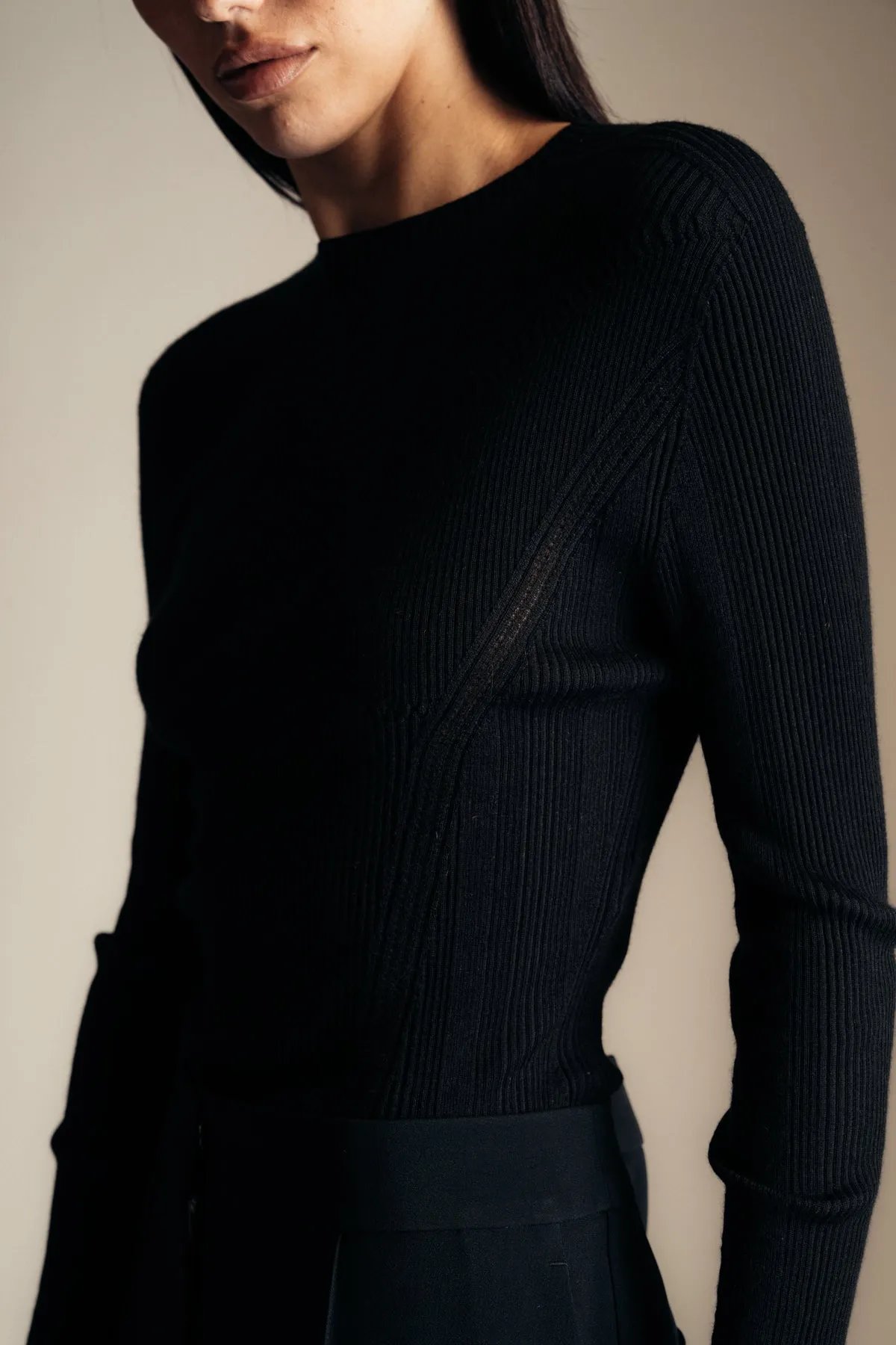 LANVIN | ROUND NECK LONG SLEEVE TOP