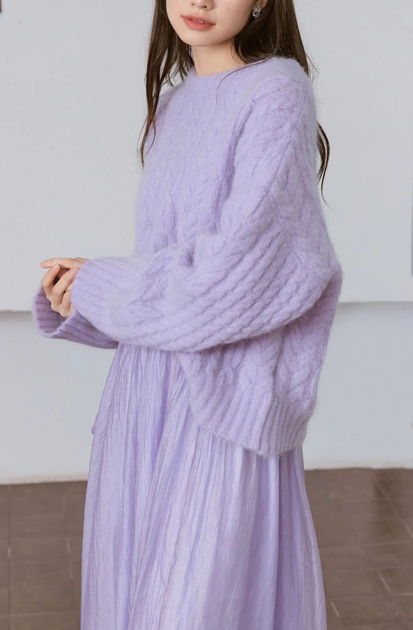 Lavender Haze Chiffon Midi Skirt