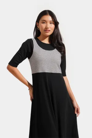 Layered Tweed Dress