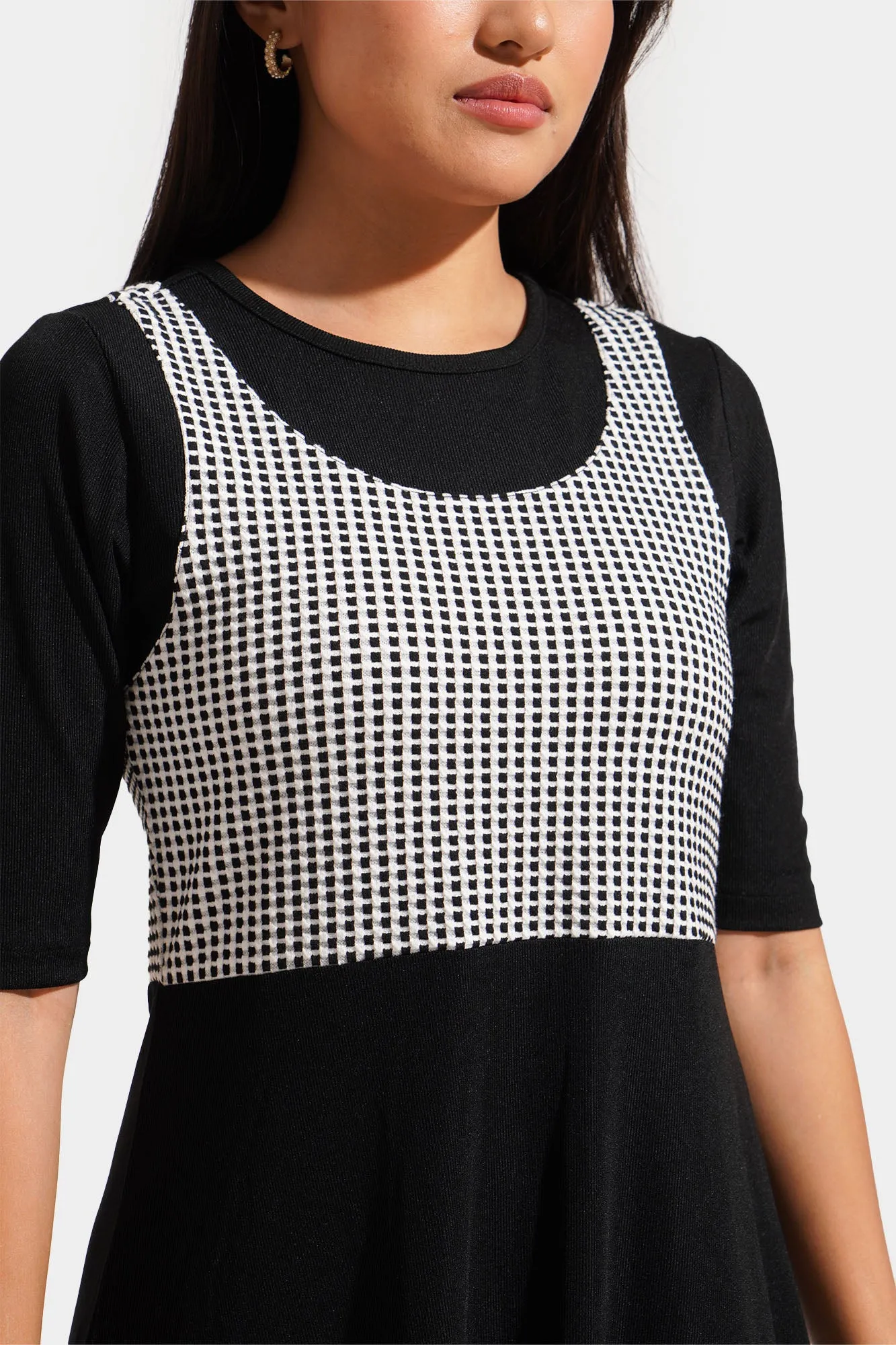 Layered Tweed Dress