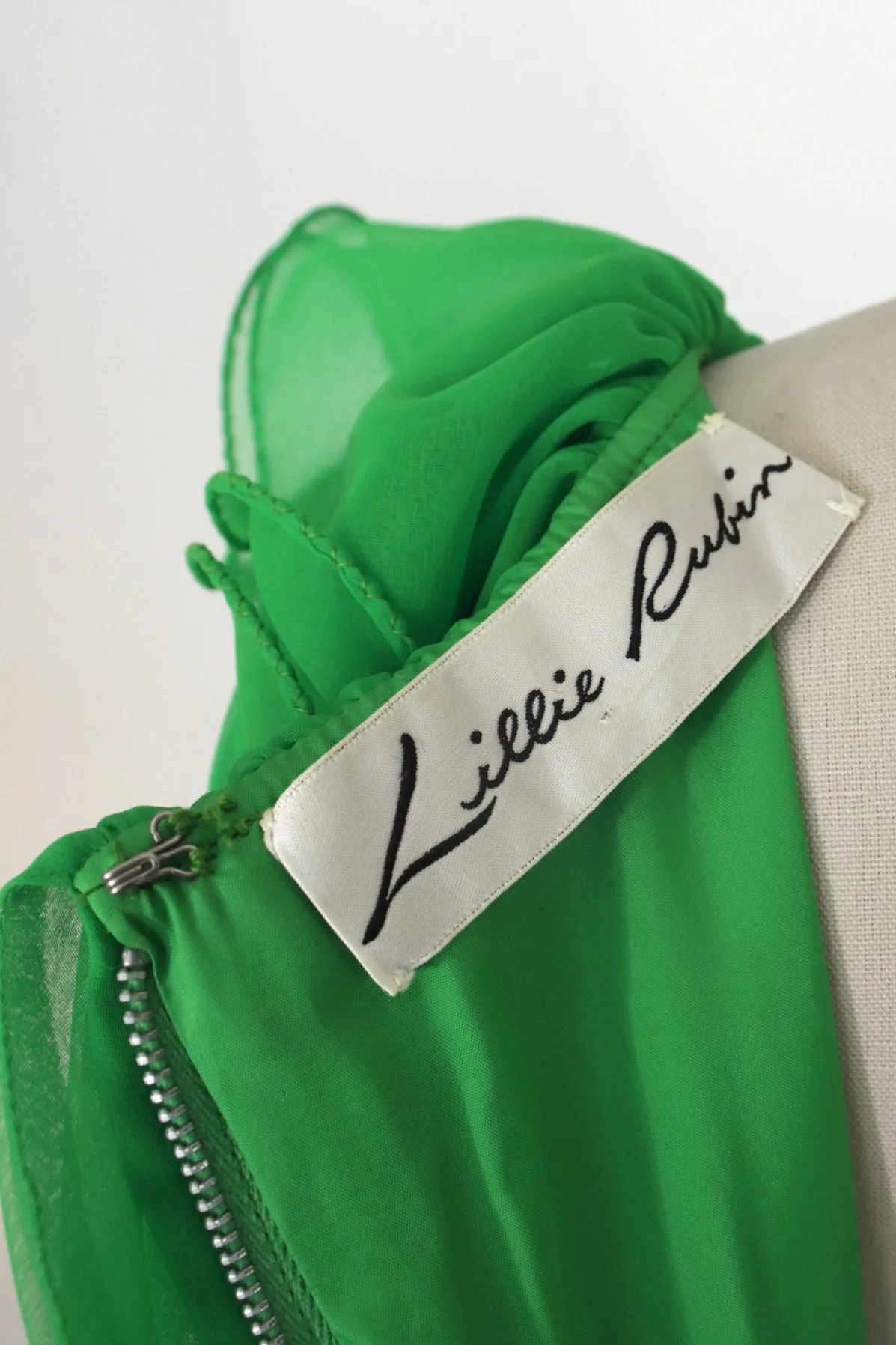 Lillie Rubin Chiffon Ruffle Dress