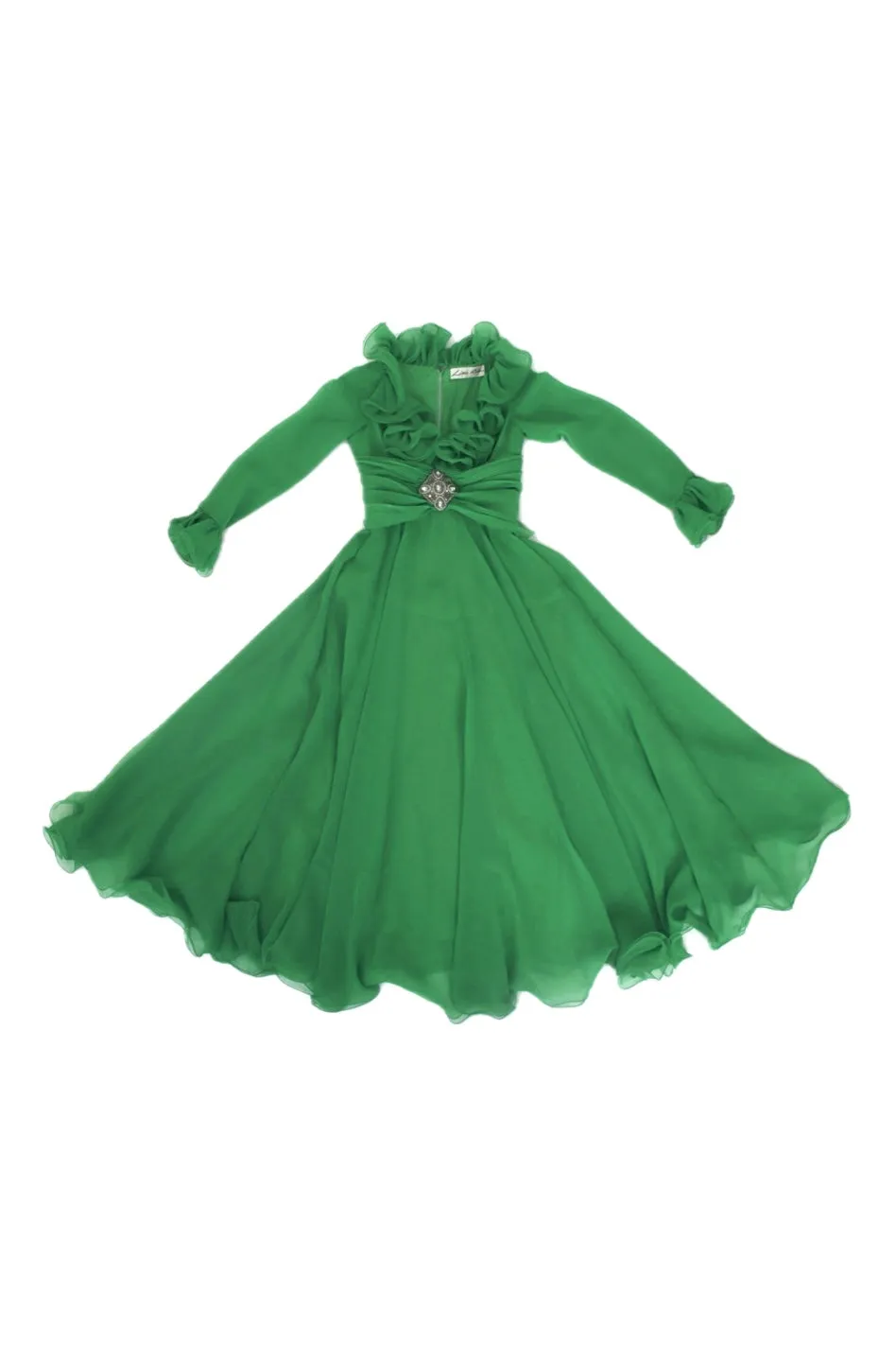 Lillie Rubin Chiffon Ruffle Dress