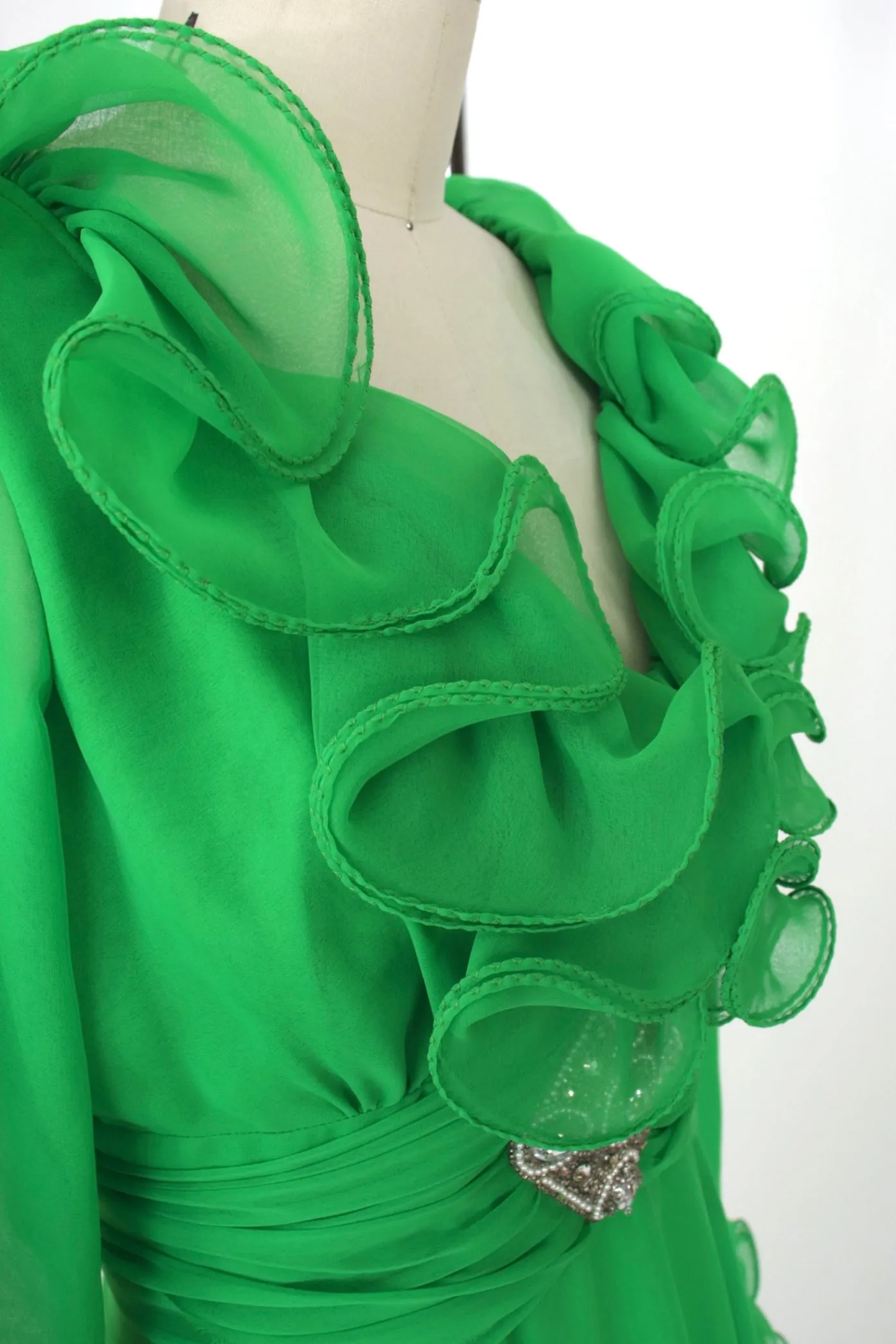 Lillie Rubin Chiffon Ruffle Dress