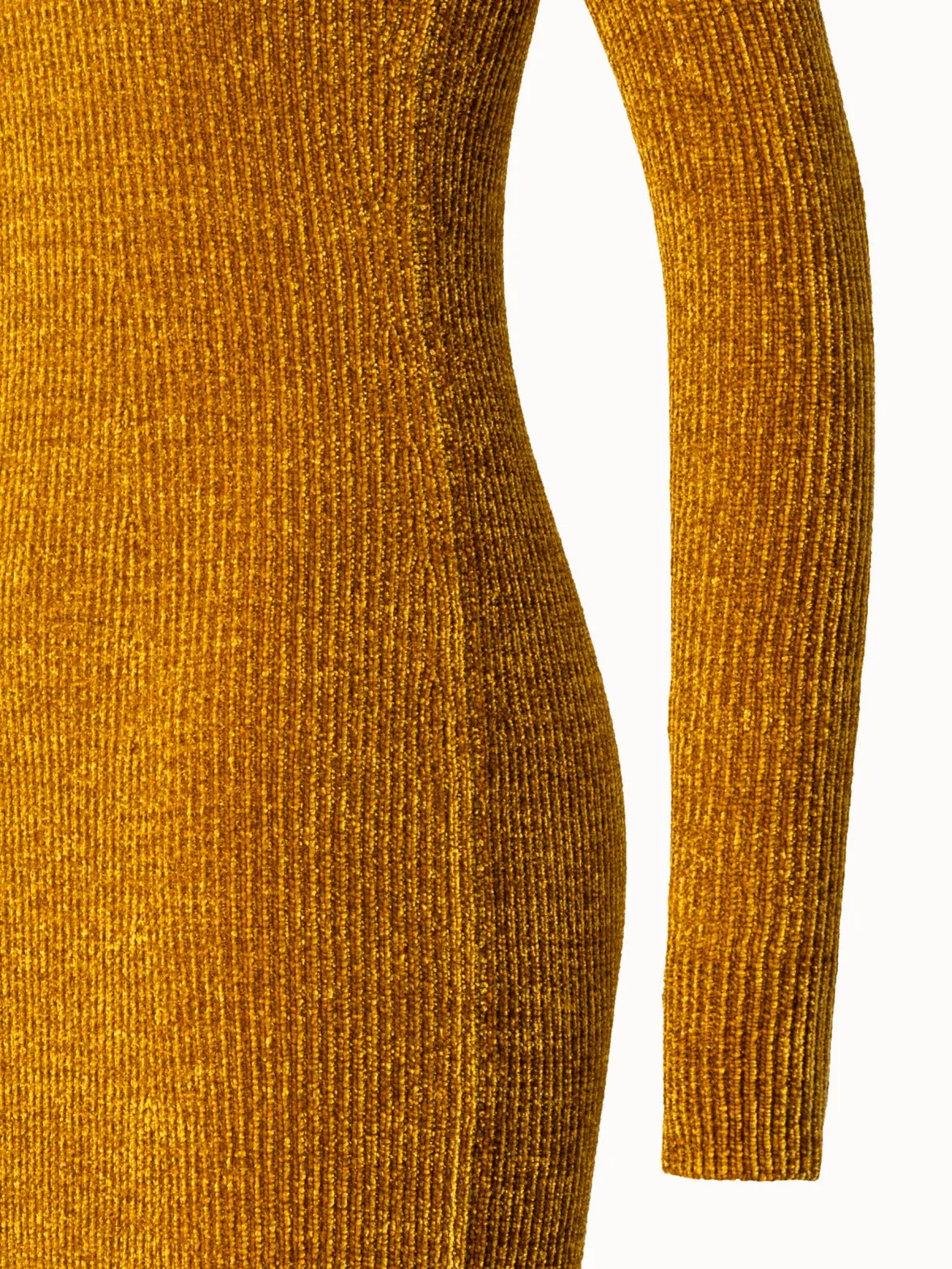 Long Sleeve Chenille Rib Tube Dress