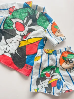 Looney MLB Button Tee & Short Set (4T)