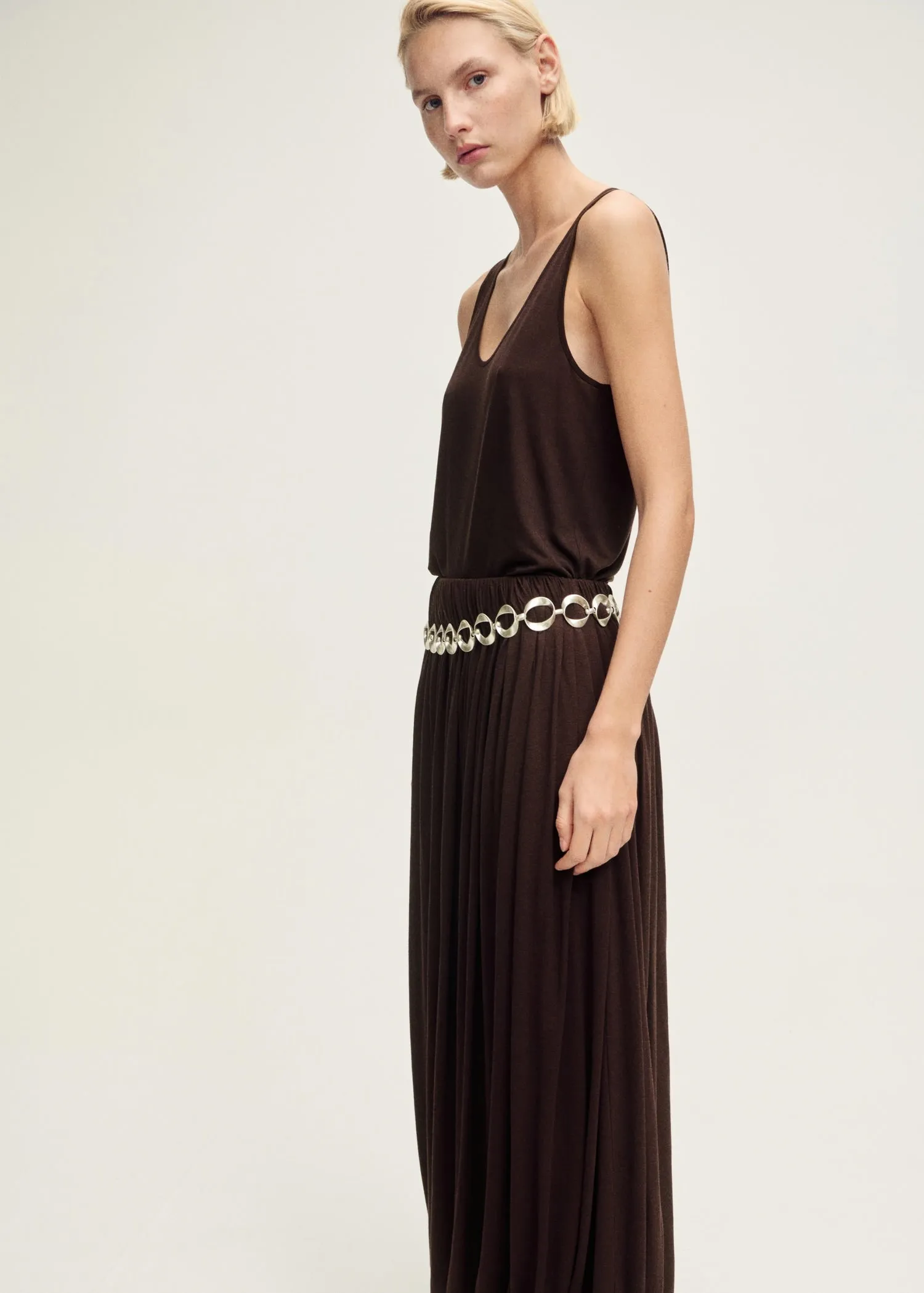 Low-neck lyocell top