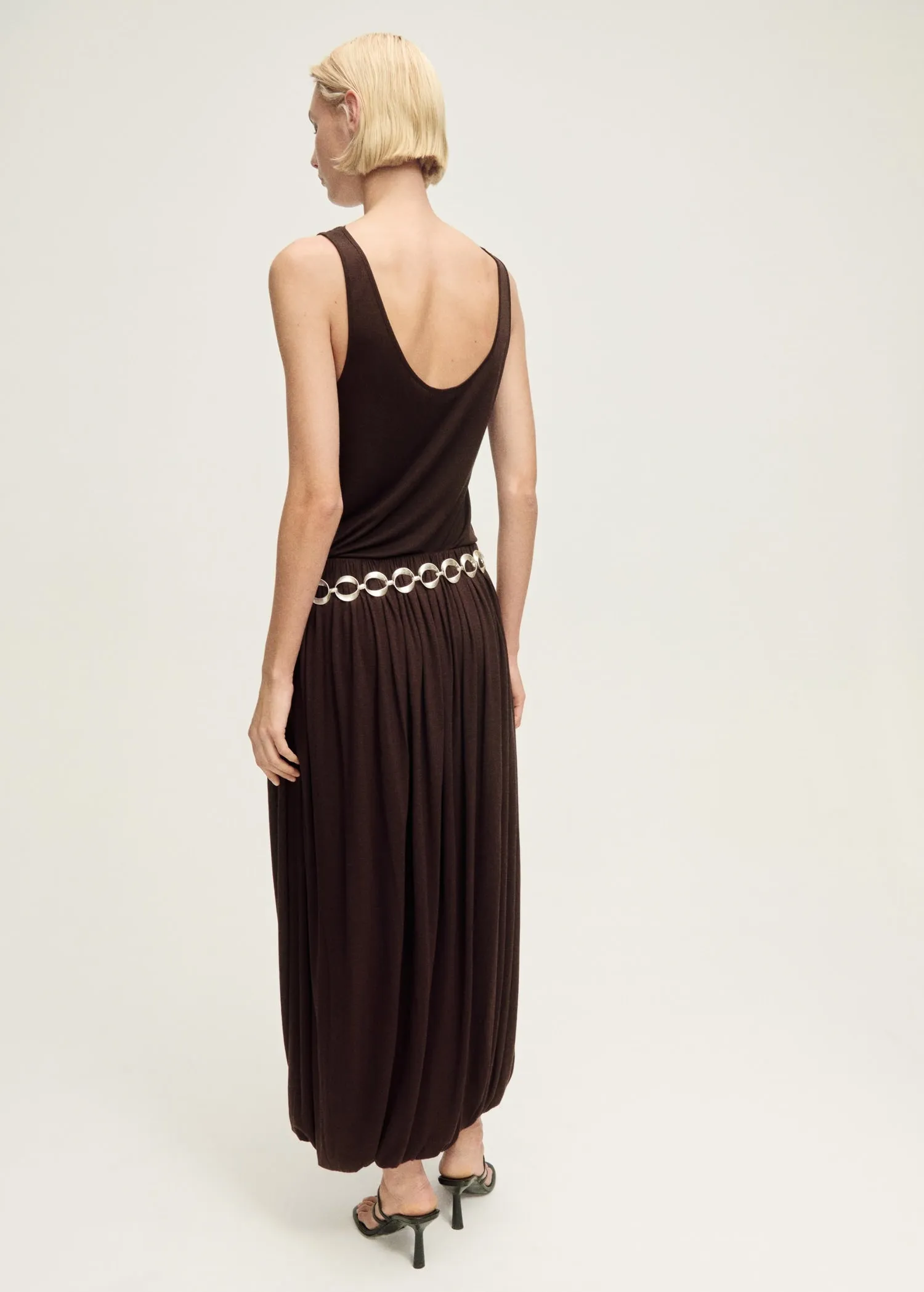 Low-neck lyocell top