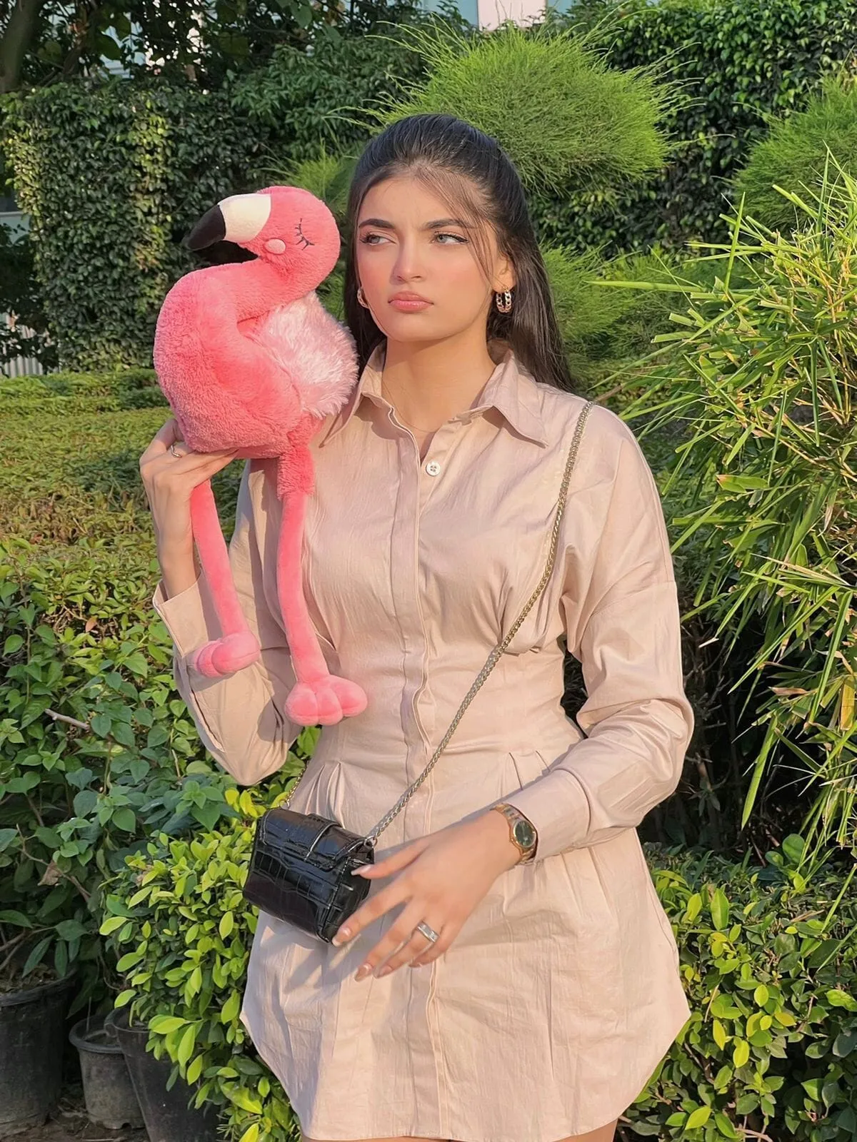 Lucky Strike Beige shirt dress