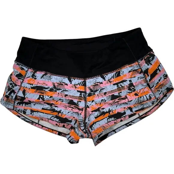Lululemon Speed Up Short *2.5&quot; Inversion Multi / Black W7ANSR Size 4