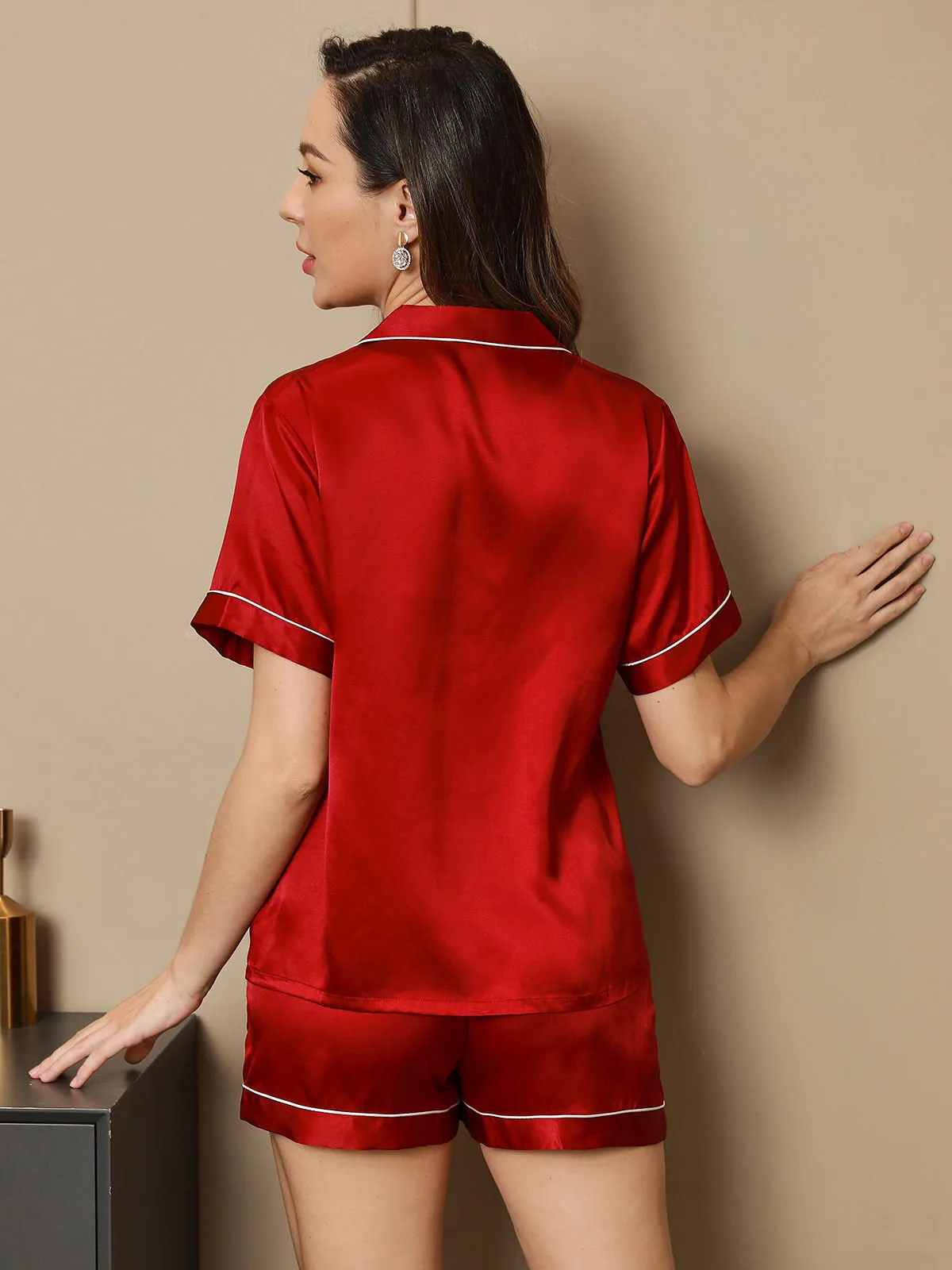Mairead - Soft Mulberry Elegance Woman's Short Pajama Set
