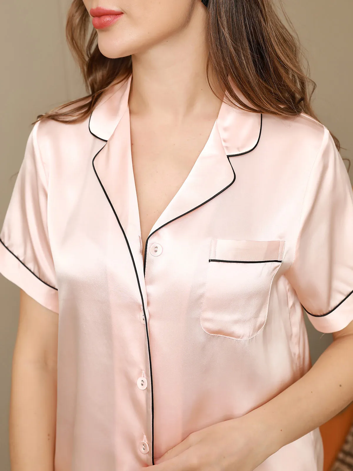 Mairead - Soft Mulberry Elegance Woman's Short Pajama Set