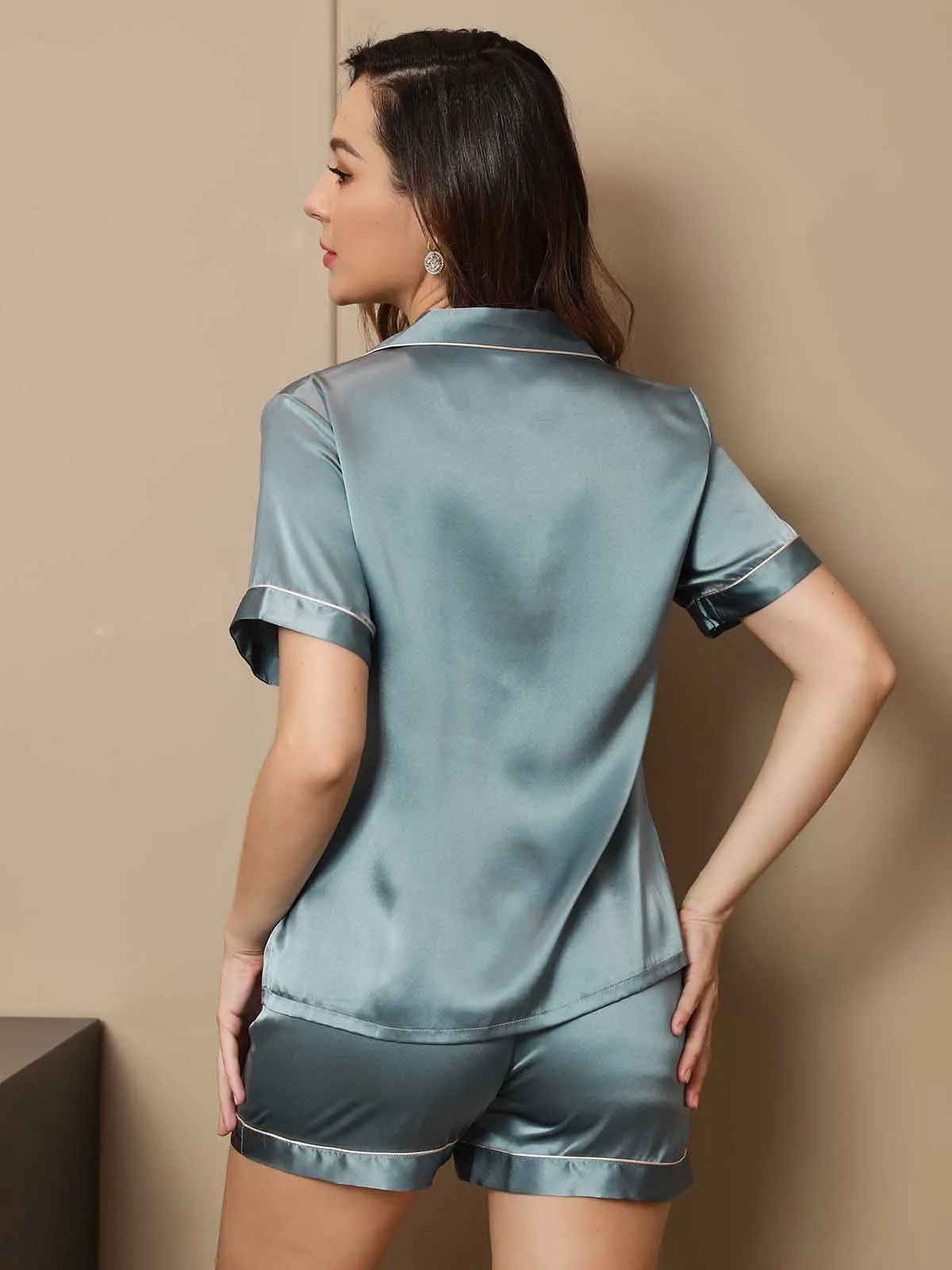 Mairead - Soft Mulberry Elegance Woman's Short Pajama Set