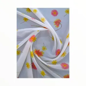 Maison Special Clearance Sunflower Print Voile 140 cm