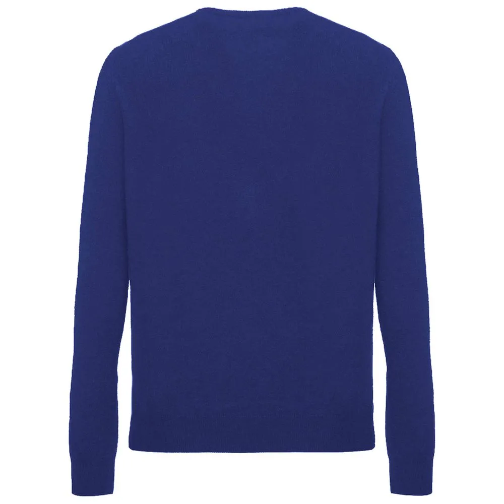 Malo Blue Wool Men Sweater