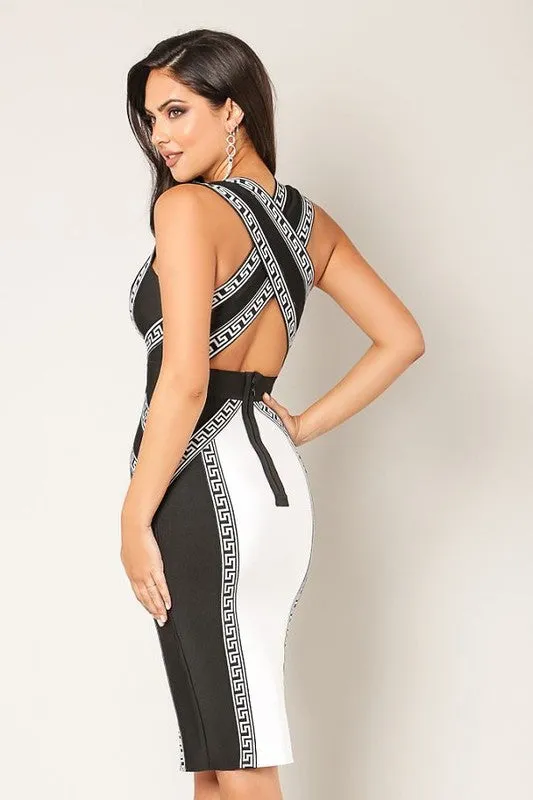 Marissa Criss Cross Bandage Dress