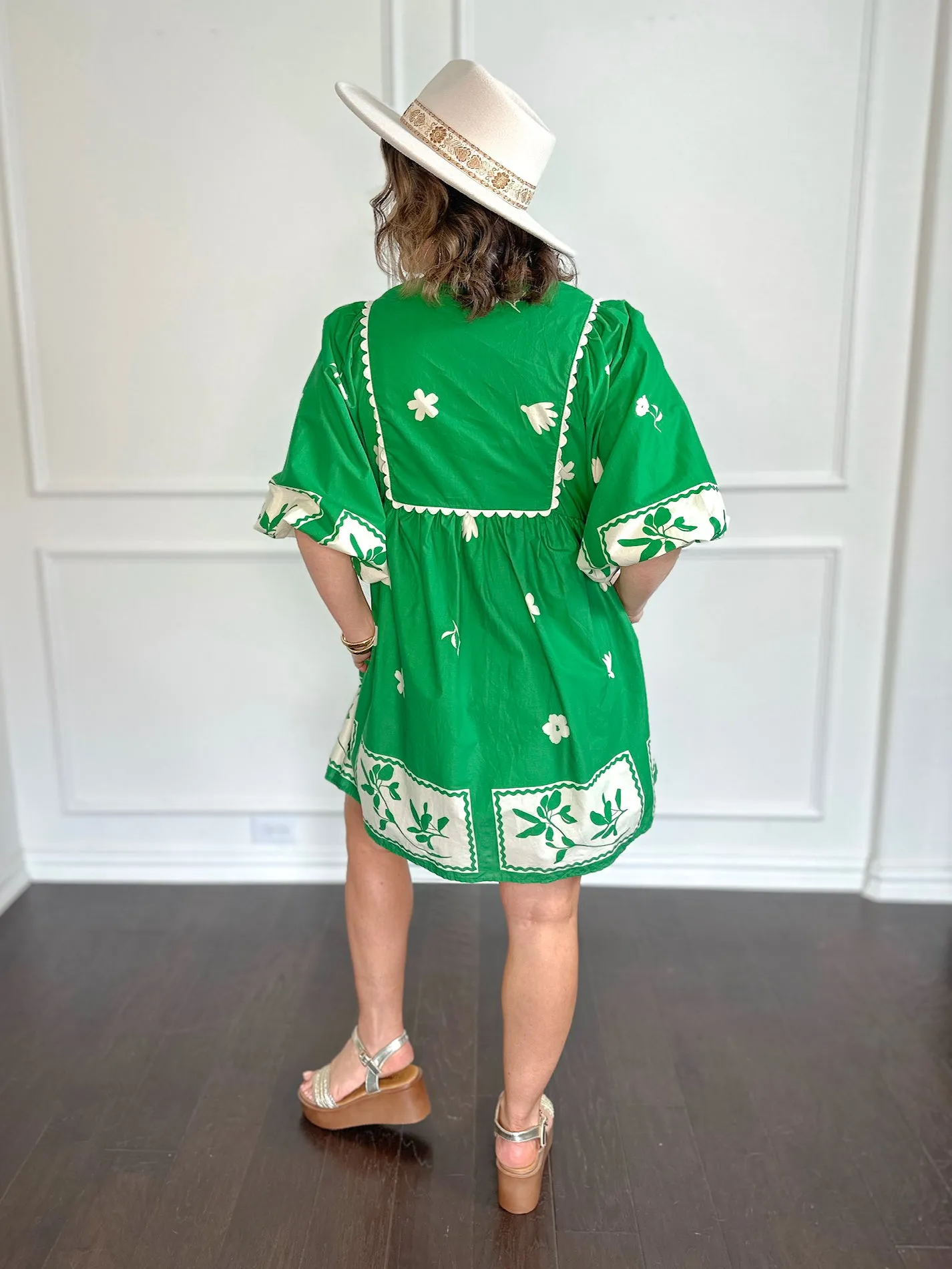 Meadow Scallop Trim Dress