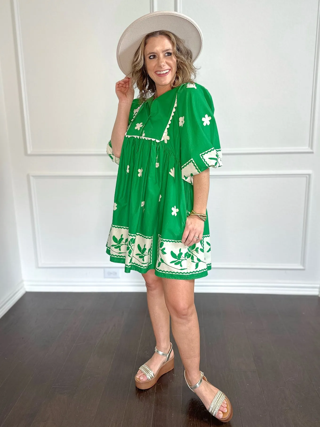 Meadow Scallop Trim Dress
