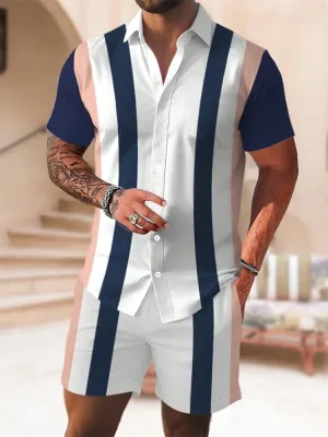 Men’s Casual Summer Shirt and Shorts Set