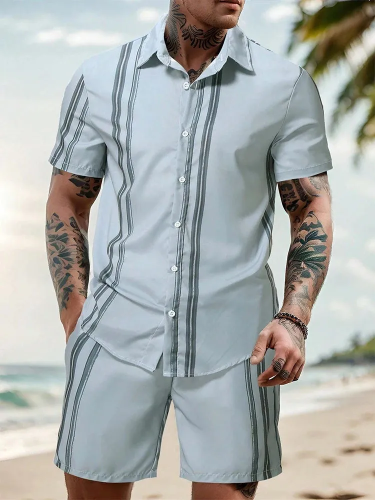 Men’s Casual Summer Shirt and Shorts Set