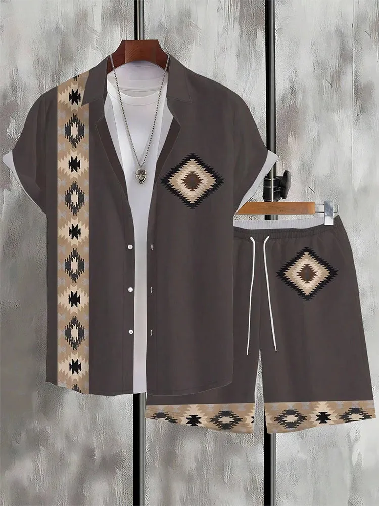 Men’s Casual Summer Shirt and Shorts Set