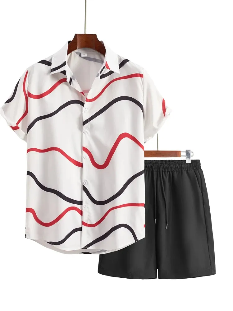 Men’s Casual Summer Shirt and Shorts Set