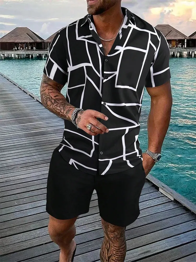 Men’s Casual Summer Shirt and Shorts Set