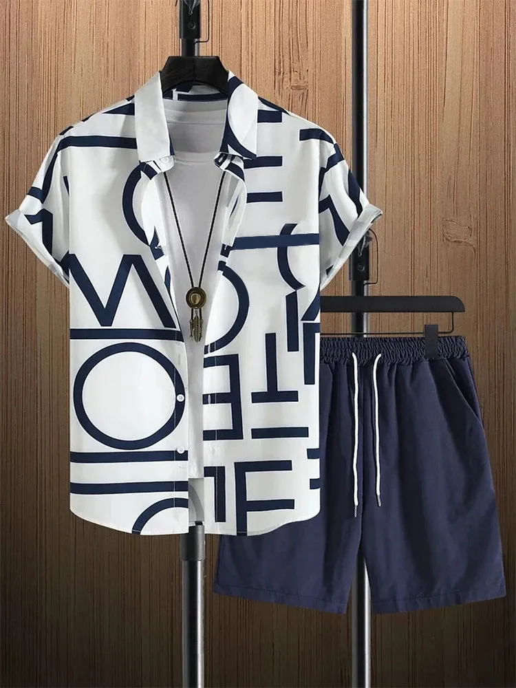 Men’s Casual Summer Shirt and Shorts Set