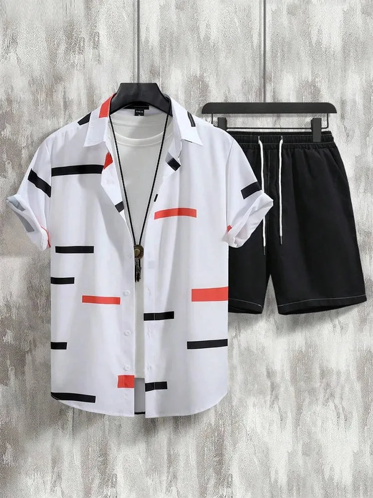 Men’s Casual Summer Shirt and Shorts Set
